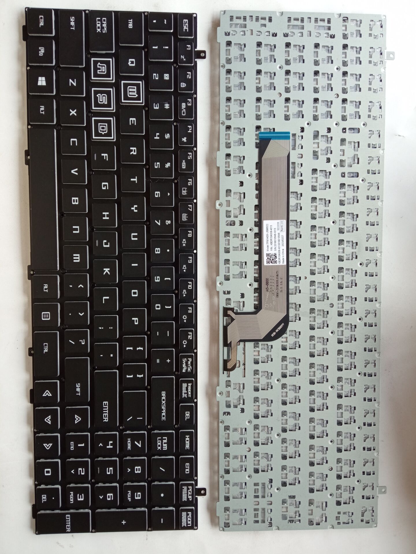 Picture of New Replacement Laptop Keyboard For HASEE T90/P-760/Mechanic T90/Deep Sea Titan X3-S BLACK White Side (OEM) US Layout